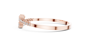 TRENDY LAB GROWN CUT DIAMOND STIFF BRACELET SET 18KT ROSE GOLD RHODIUM PLATED LUXURY GIFTING PARTY WEDDING DAILY OFFICE WOMEN - Product Image 3