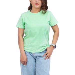 Camisetas de algodón 100% de alta calidad, precio de fábrica, Camiseta con estampado de logotipo personalizado del fabricante, camiseta lisa Unisex para mujer de BD - Product Image 3
