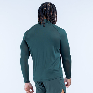 เสื้อวิ่งผู้ชายขายดี แห้งเร็ว 100% โพลีเอสเตอร์ เสื้อยิมผู้ชาย ยอดนิยม เสื้อออกกำลังกายรัดรูป - Product Image 6