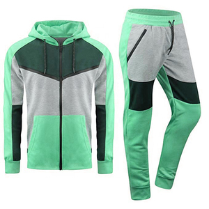 Blank 400 <b>GSM</b> 100% Cotton Fleece Heavyweight Sweat Suit Custom logo Tracksuit <b>Hoodies</b> Zipper and Jogger Set for Men Training - Product Image 6