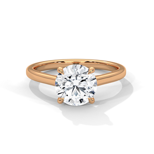 Beautiful 14K Rose Gold Solitaire <b>Ring</b> Comes With Four Prong <b>Set</b> Round Cut Lab Grown Diamond GRA Certified <b>Women</b> Bridal <b>Ring</b> - Product Image 1