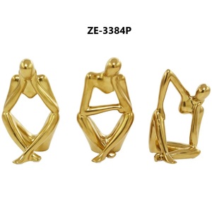 Sculpture métallique moderne faite à la main, élégante et luxueuse, pour la décoration de la maison, table console, étagère et présentoir pour salon - Product Image 1