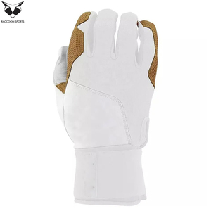 Guantes de Bateo de Béisbol de Cuero para Zurdos de Primera Calidad Raccoon Sports con Cierre de Gancho y Bucle, Logotipo Personalizado, Ligeros y Duraderos - Product Image 6