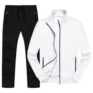 Ensemble de survêtement streetwear hiver uni à capuche avec cordon de serrage, veste et pantalon de jogging, pour entraînement sportif, course et gym - Prix de gros - Product Image 4
