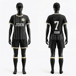 Uniforme de Fútbol Femenino Premium, 155 GSM, Tejido de Poliéster que Absorbe la Humedad, Diseño de Panel en V Azul y Rojo, Logotipo Termosellado - Product Image 6