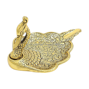 Handcrafted Eco-Friendly Brass Peacock Incense Burner Ash Catcher Incense Stick Holder <b>Decorative</b> Puja Home Office Meditation - Product Image 2
