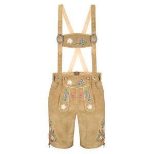 Los Mejores Pantalones Cortos de Cuero Tradicionales Bávaros con Estilo, Traje de Oktoberfest para Hombre, Pantalones Cortos Bávaros Bordados con Estampado Animal - Product Image 1