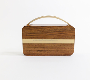 Caja de madera de lujo hecha a mano, bolsos de mano personalizados para mujer con Cruz - Product Image 2