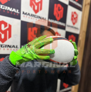 Guantes de Fútbol Americano Personalizados de Color Neón con Alta Adherencia, Guantes Deportivos Baratos al por Mayor, Guantes de Protección para Fútbol Americano para Hombre - Product Image 4