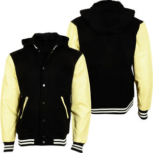 Meilleur fournisseur, service OEM personnalisé, veste varsity pour homme avec manches en cuir réversibles, dernier design pour l'hiver, taille plus - Product Image 5