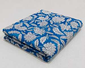 Tissu en popeline de coton à motifs floraux 53/54 pouces Blanc Rouge Bleu Imprimé botanique Respirant Textile de maison Tissé Poids moyen Pour filles - Product Image 1
