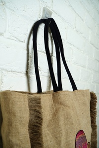 Sac fourre-tout bohème personnalisé en jute 2026 pour femme, fait main, bandoulière, pour la plage, avec broderie machine, sac messager tendance - Product Image 2