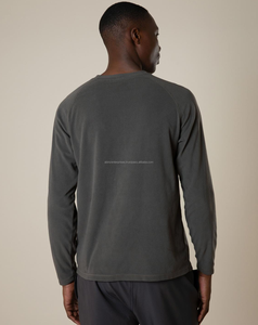 เสื้อสเวตเตอร์ของผู้ชายแบบปกติพอดีตัวฤดูหนาววัสดุซักแบบกรดปักลายสีพื้นดีไซน์ใหม่ผ้าโพลีเอสเตอร์/ ผ้าฝ้ายด้านหน้า - Product Image 2