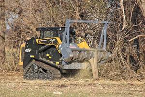 Chargeuse compacte sur chenilles CAT 299D3 XE d'occasion, faible nombre d'heures, broyeur forestier haute puissance, idéale pour les terres agricoles professionnelles - Product Image 3