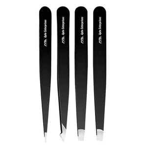 Kit de Depilación Facial y de Cejas con Pinzas de Punta Inclinada, Tijeras, Estuche de Cuero Premium, Reutilizable, de Acero Inoxidable y Ecológico - Product Image 6