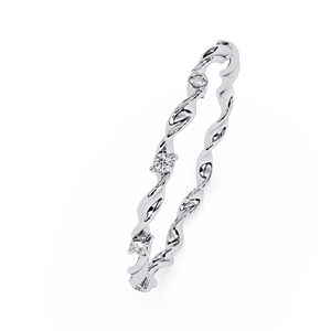 แหวนทองคำแท้ 14k ทรงกลมประดับเพชรแบบเกลียวสำหรับผู้หญิง เหมาะสำหรับเป็นของขวัญในโอกาสหมั้น วันครบรอบแต่งงาน - Product Image 6