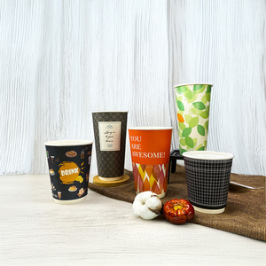 Gobelets en papier jetables personnalisés élégants à paroi simple avec revêtement PE intérieur, recyclables, qualité alimentaire, 8 à 24 oz, marque Coffee-Riiqi - Product Image 5