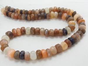Perles rondes lisses en pierre de lune naturelle multi-tons, brin de 16 pouces, vente en gros, nouvelle arrivée, pierres précieuses pour la fabrication de bijoux, pierres en vrac - Product Image 5