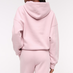 Sudadera con Capucha para Mujer, Diseño Popular, Hombros Caídos, Bolsillos, Forro Polar Grueso, Tallas Grandes, Informal - Product Image 4