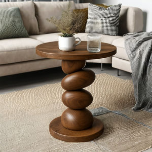 Mesa de centro de madera sólida de diseño único para sala de estar mesa de centro de madera artesanal hecha en Vietnam - Product Image 1