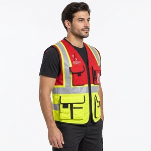Chaleco de Seguridad para Hombre, Chaleco de Trabajo Reflectante Personalizado, Tejido de Poliéster Transpirable, Alta Visibilidad, Ajuste Ligero y Cómodo, Industrial - Product Image 4