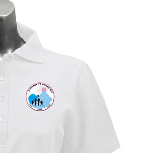 เสื้อโปโลผู้หญิง Jack & Jill พร้อมตราสัญลักษณ์ สีขาว ผ้าฝ้ายพรีเมียม คอปก สำหรับใส่ลำลอง งานอีเว้นท์ จำหน่ายส่ง สำหรับใส่ทุกวัน - Product Image 4
