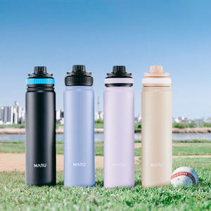 กระบอกน้ำสุญญากาศสแตนเลสสตีล 316 ขนาด 26 ออนซ์ แบบสองชั้น ดีไซน์นอร์ดิก พร้อมหูจับรูปตัว O ฝาปิดกันรั่วพร้อมหลอดดูด เก็บความเย็นได้นาน 24 ชั่วโมง - Product Image 1