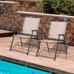 Set di 2 sedie da pranzo da giardino con braccioli e struttura in acciaio antiruggine - Product Image 2