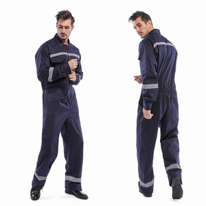 Overoles de Seguridad de Alta Visibilidad para Hombre, Color Azul Marino, Hechos a Medida, con Cinta Reflectante, Antiestáticos y Resistentes al Polvo - Product Image 1