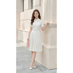 Vestido Midi de Algodón 100% para Mujer, Cintura Natural, Elegante, Casual, de Oficina, OEM, ODM, Personalizable, Ecológico, Marca KAMIKI - Product Image 5