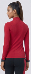 Haut de sport à col montant pour femme, manches longues, anti-UV, compression, pour yoga et gym, sous-vêtement de sport - Product Image 4