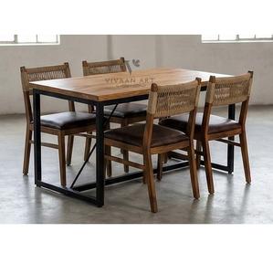 Juego de Comedor de Madera Maciza Moderna y Lujosa, Mesa y Sillas Elegantes, Muebles Cómodos para el Hogar, Hotel, Restaurante, Hostelería - Product Image 5