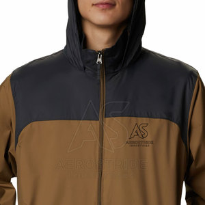 เสื้อแจ็คเก็ตกันลมผ้าแคนวาสแบบมีฮู้ดประสิทธิภาพสูง พร้อมชายเสื้อปรับได้ ผ้าเนื้อเบา โลโก้ด้านหน้า เหมาะสำหรับฤดูหนาว - Product Image 5