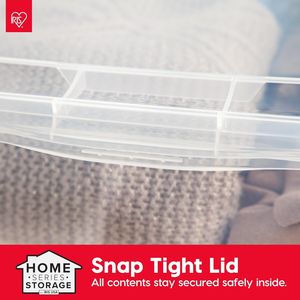 Set di 4 Contenitori Trasparenti da 15 Quarti con Coperchi, Scatole Impilabili per Scarpe e Organizzatori per Armadi, Scaffali e Aule - Product Image 4