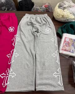 New Men's Customized Logo High-Performance Woolen Fleece Sweatpants Breathable Solid Pattern Drawstring <b>Summer</b> 100% Cotton <b>Light</b> - Product Image 1
