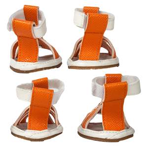 Set of 4 PVC <b>Waterproof</b> Pet <b>Sandals</b> Shoes with Buckle-Supportive Feature - Product Image 3