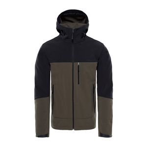 Veste Softshell Homme Personnalisée Bicolore à Capuche Coupe-Vent Résistante à l'Eau pour Activités de Plein Air et Tenue de Travail, Fermeture Éclair Intégrale, OEM, Marque Privée - Product Image 2