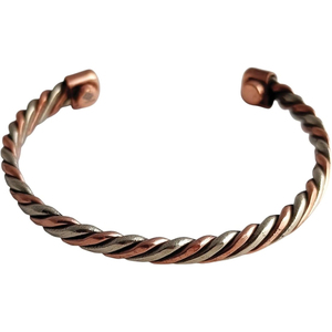 Handcrafted Copper <b>Bracelet</b> For <b>Men</b> And Women Twisted Copper Bangle With Adjustable Open Cuff Kada Design Vintage Spiral Rope - Product Image 2