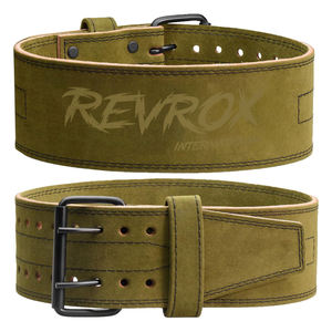 Ceinture de musculation en cuir de vachette à double boucle, protection lombaire pour entraînement de soulevé de terre, fitness, sécurité, haltérophilie, ceintures de gym - Product Image 4