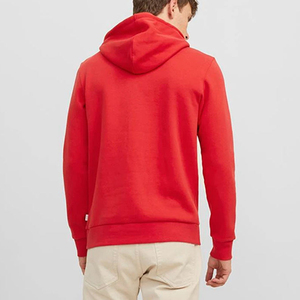 Unisex Casual Light Grey Hoodie Zip-<b>up</b> Winter Sweatshirt With Breathable Knitted Weave Solid Pattern Washed Technique - Product Image 3