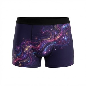 Pantalones Cortos Deportivos para Hombre con Estampado de Galaxia, Cintura Media Elástica, Sublimación, Tejido de Poliéster Transpirable, Estilo Casual - Product Image 1