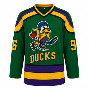 Custom Sublimated Ice Hockey Jerseys Wholesale Breathable Adults Team Uniforms OEM Stitched Sportswear V-Neck Quick Dry <b>Shirts</b> - Product Image 2