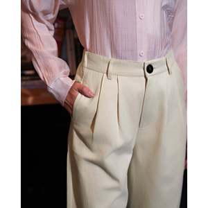 Huda Women's Pants <b>Elastic</b> <b>Waist</b> Wide Leg <b>Trousers</b> American European Style Cotton Blend Fabric XL Size Decorative <b>Elastic</b> <b>Waist</b> - Product Image 6