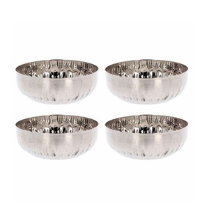 ชามสแตนเลสสีทองงาช้างสำหรับสลัด ซุป ผลไม้ ชามทำมือ - Product Image 3