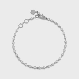 Bracelet tennis de luxe pour femme en diamants de laboratoire avec pierres rondes brillantes, or massif certifié IGI - Product Image 1