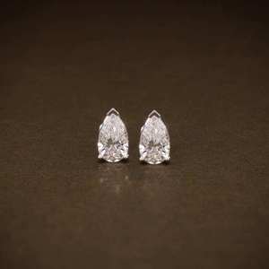 Pendientes de Diamantes Modernos de Oro Blanco de 9K con Baño de Rodio de la Mejor Calidad para Mujer, Certificados por IGI, Joyería Fina, Exportación Mundial OEM - Product Image 1