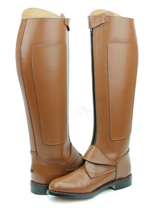 รองเท้าบูทขี่ม้าหนังแท้คุณภาพสูงสำหรับผู้ชายแบบซิปยาว พร้อมโลโก้สั่งทำได้ - Product Image 3