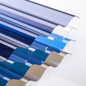 Industrial Grade Corrugated <b>Polycarbonate</b> Anti-Static Wave Design Impact Proof Lightweight for Walkway Awning - Product Image 1