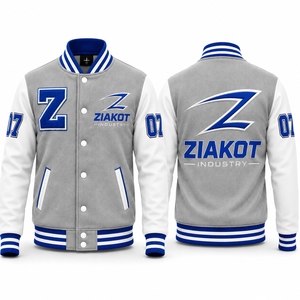 ZIAKOT เสื้อแจ็คเก็ตวาร์ซิตี้สีเขียวเหลืองสำหรับผู้ชายพร้อมพิมพ์โลโก้ Z ทรงปกติสำหรับฤดูใบไม้ร่วงฤดูหนาว - Product Image 6