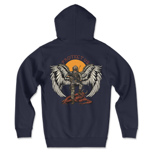 Manufacturer Customized <b>Back</b> Logo Dtg Printing Modern Saint Mike Hoodie Graphic White Camouflage Hooded Sweatshirt - Product Image 5